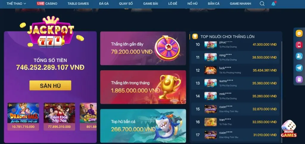 Giao diện tổng quan cá cược thể thao tại 7up99 Casino với nhiều môn thể thao khác nhau